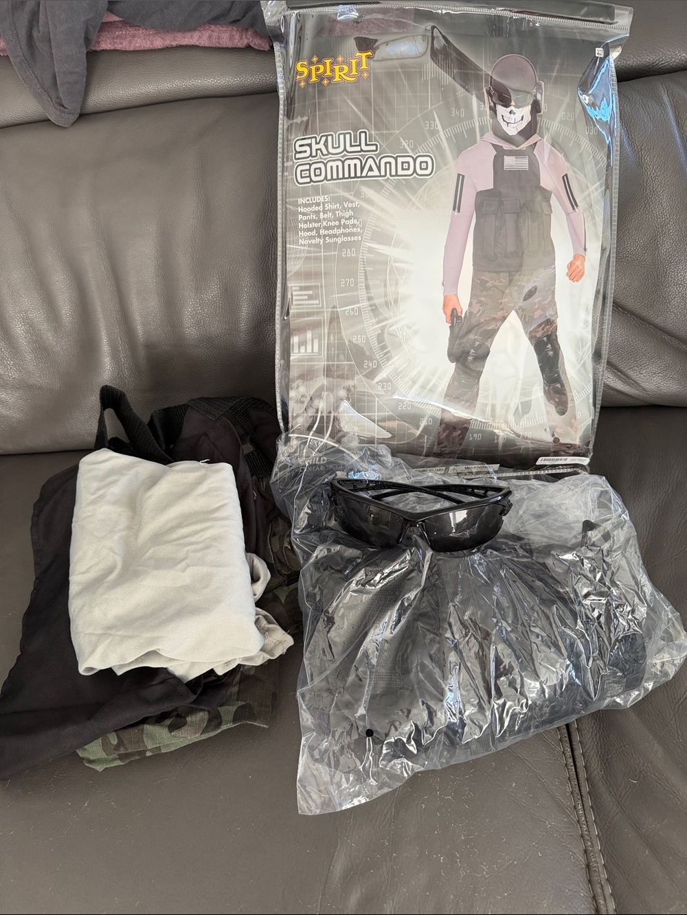 Spirit Kids Skull Commando Costume - Black, White, Camouflage